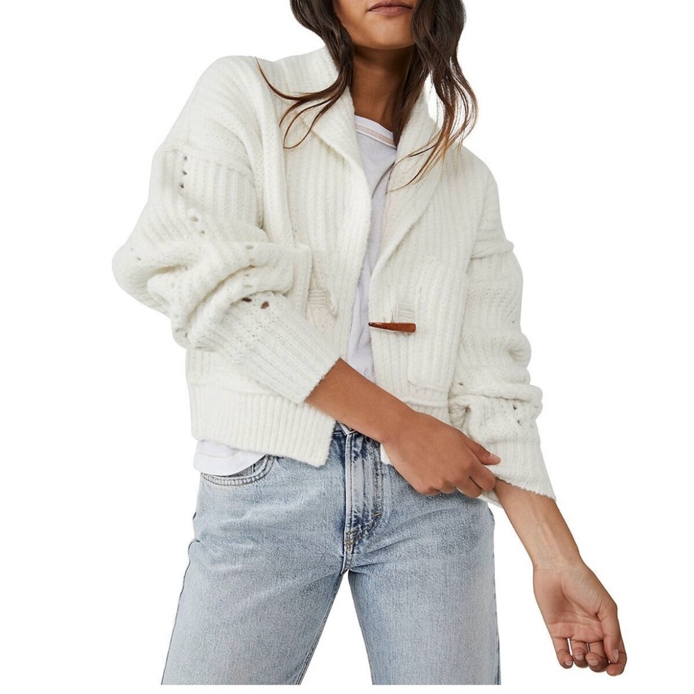 Cozy White Knit Cardigan